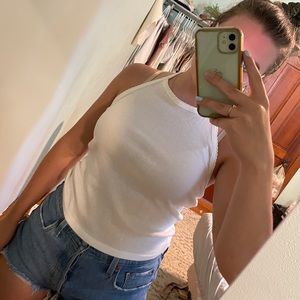 American eagle white halter tank top